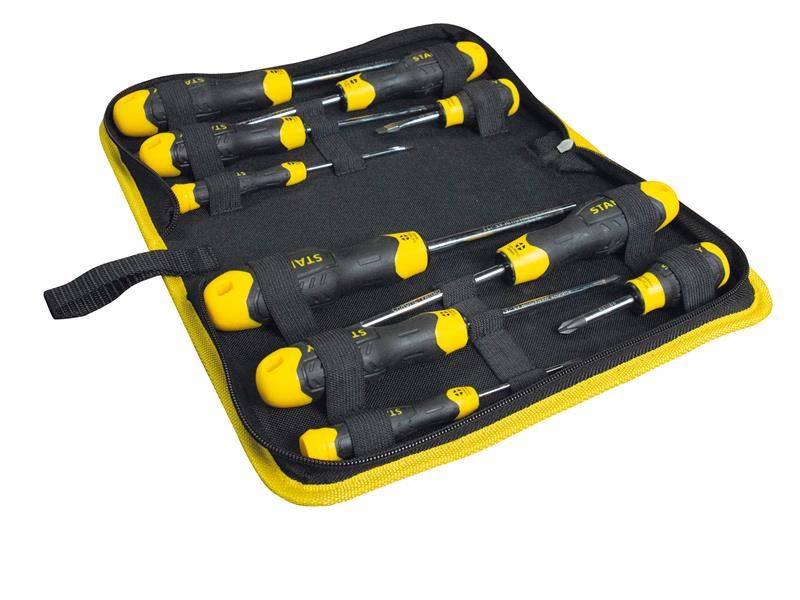 STA CUSHION GRIP  Screwdriver Set in Wallet, 10 Piece