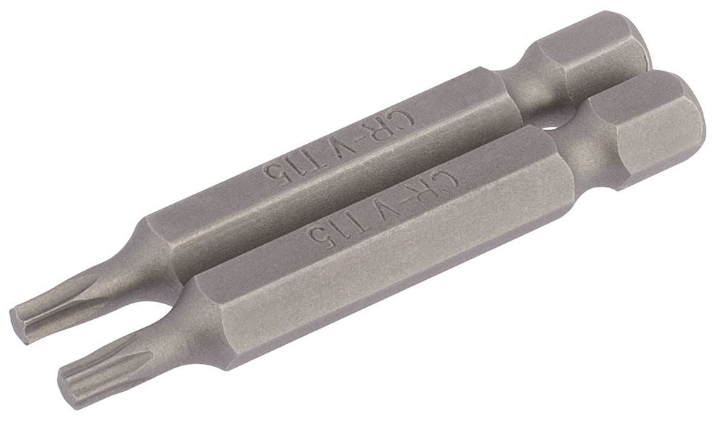 Draper 2PC 50MM T15 S/D BIT 66487 1/4" hex. Draper TX-STARÂ® E Shank Insert Bits