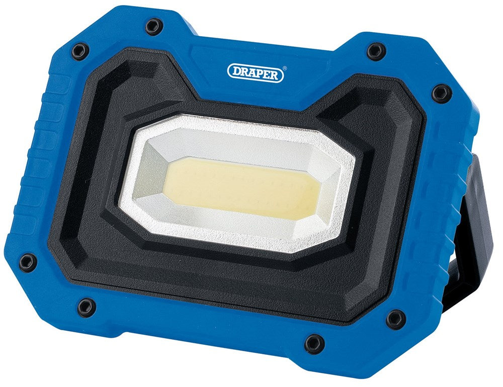 DRAPER 88032 - COB LED Rechargeable Worklight with Wireless Speaker, 5W, 500 Lumens, Yellow