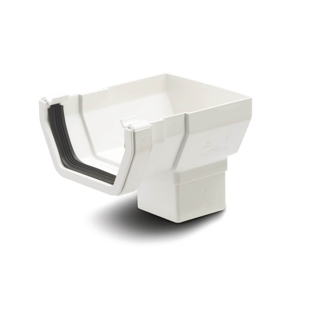 112MM SQUARE STOPEND OUTLET WHITE (