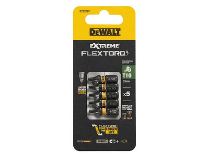 DeWalt Power Tools EXTREME FlexTORQ Bits T10 x 25mm (Pack 5)
