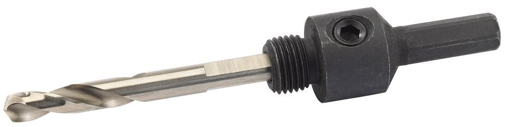 52982 Draper Hex. Shank Holesaw Arbor with HSS Pilot Drill for 14 - 30mm Holesaws, 5/1 Pilot Drills Professional Trade DIY Workshop Garage Use