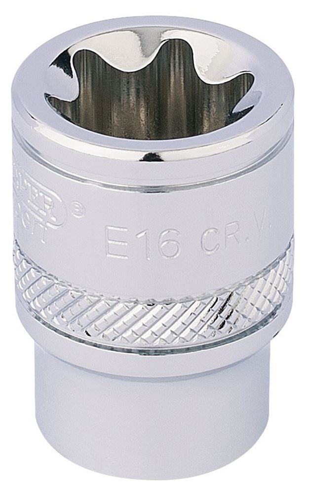 34204 Draper Expert Expert TX-STAR Socket, 3/8 Sq. Dr., E16 TS38/B 3/8 Draper TX-STAR Socket Bits Professional Trade DIY Workshop Garage Use