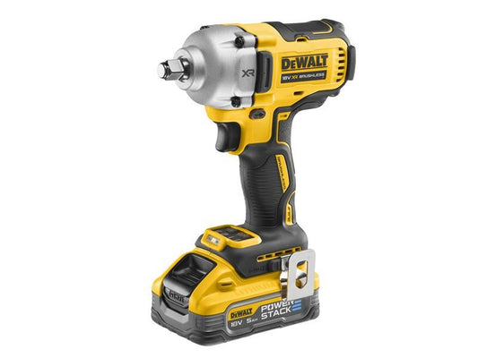 DeWalt DCF891H2T XR BL 1/2in HR Anvil Impact Wrench 18V 2 x 5.0Ah POWERSTACK Li-ion