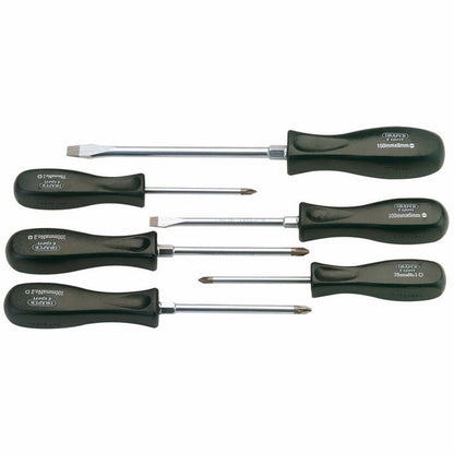 27029 Draper SCREWDRIVER SET PZ/CS/PLAIN 939/6 Professional Trade DIY Workshop Garage Use