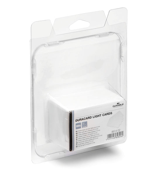 Durable DURACARD ID 300 Premium Plastic Card Refill 0.5mm | 100 Pack | 54x86mm