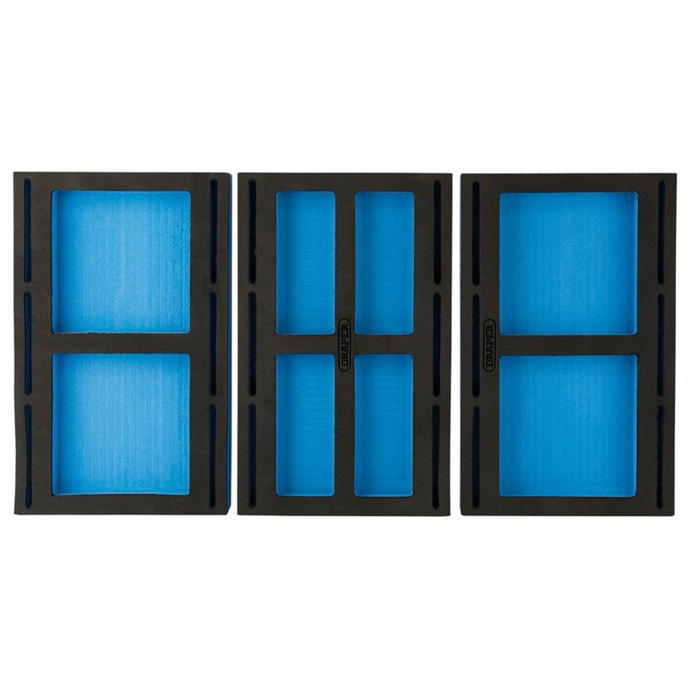 75047 Draper 1/4 Drawer EVA Insert Infill Tray (3 Piece) IT-EVA82 Professional Trade DIY Workshop Garage Use