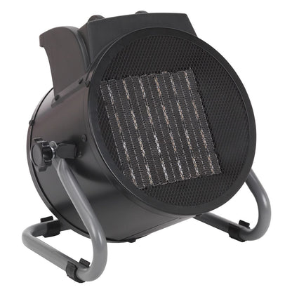 Sealey PEH3001 Industrial PTC Fan Heater 3000W/230V | 10,000Btu/hr, 1500/3000W, 230V - 16A, Thermostat | Features PTC heat conducting ceramic elements