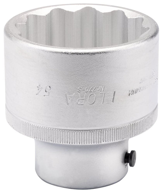 00880 Elora Elora Bi-Hexagon Socket, 3/4 Sq. Dr., 54mm 770-S 54 3/4 Sockets Professional Trade DIY Workshop Garage Use