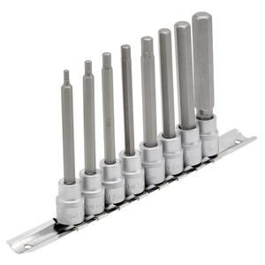 Draper 8PC 100MM HEX SOCKET BIT3/8SD 16286 Hex. Socket Bit Set, 3/8" Sq. Dr., 100mm (8 Piece)
