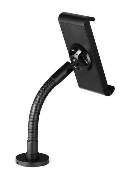 Durable TOUGH Anti-Theft Lock Goose Neck Tablet Holder Wall/Table Mount  | Black