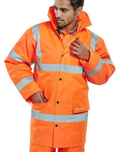Beeswift Constructor Hi Vis Jacket Class 3 Waterproof Reflective Workwear