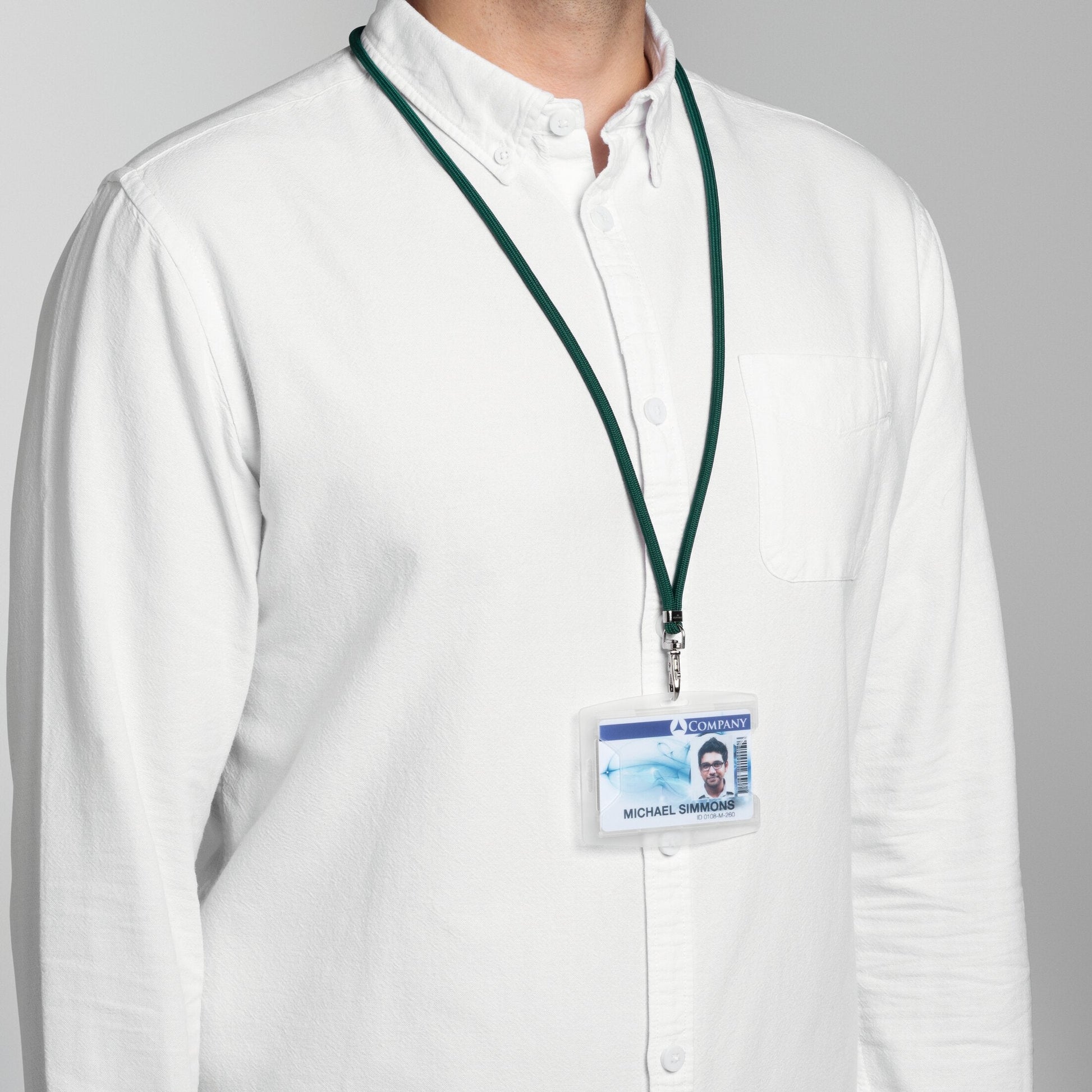 Durable reXycle 1 Card Security Pass ID Badge Holders Euro Hook | 10 Pack | 7.4 x 10.6 x 10