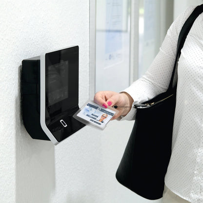 Durable reXycle 2 Card Security Pass ID Badge Holders Euro Hook | 10 Pack | 7.4 x 10.6 x 10