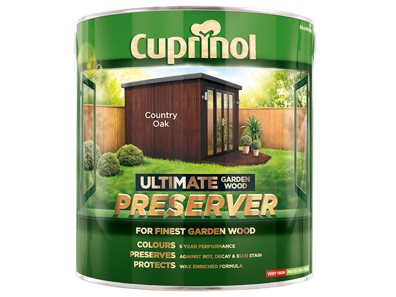 Cuprinol 5206086 Ultimate Garden Wood Preserver Country Oak 4 litre
