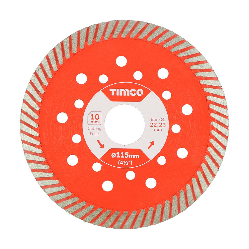TIMCO Prem Diamond Blade Turbo Cont 115 x 22.2 Pack 1