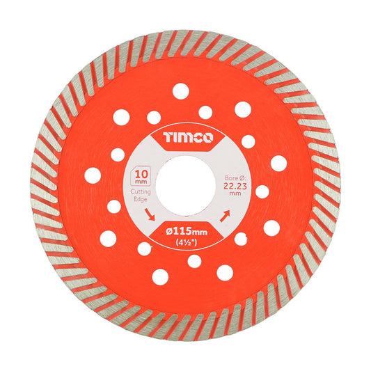 TIMCO Prem Diamond Blade Turbo Cont 115 x 22.2 Pack 1