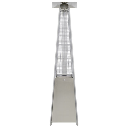 Dellonda DG99 13kW Pyramid Gas Patio Heater 13kW Commercial/Garden Use - Stainless Steel | Tip-Over Switch, Adjustable | Innovative design of Gas