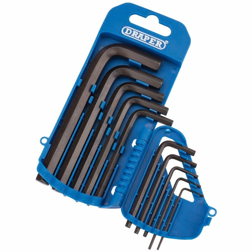 Draper AF HEXAGON KEY SET&HOLDER 10PC 33688 Imperial Hexagon Key Set (10 Piece)