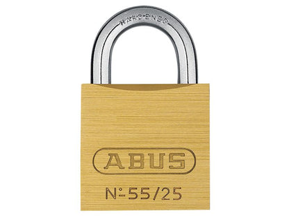 ABUS 35073 55/25mm Brass Padlock Carded