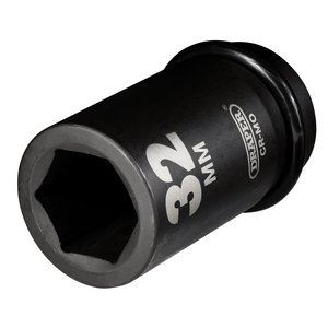 05146 Draper Hi-TORQ Deep Impact Socket, 1 Sq. Dr., 32mm 425D-MM 1 Impact Sockets Professional Trade DIY Workshop Garage Use