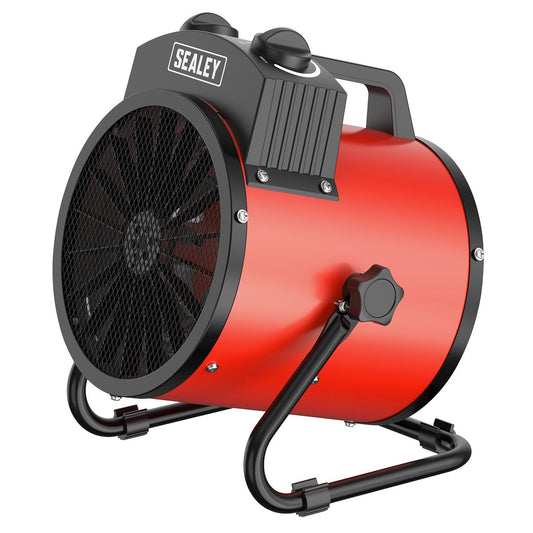 Sealey EH2001 Industrial Fan Heater 2000W/230V | 6,800Btu/hr, 230V - 13A, Thermostat, Tip-Over Switch | Electric fan heater for industrial
