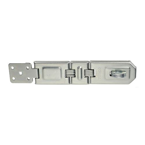 TIMCO Double Hinged Hasp & Staple 200mm Silver Pack 1