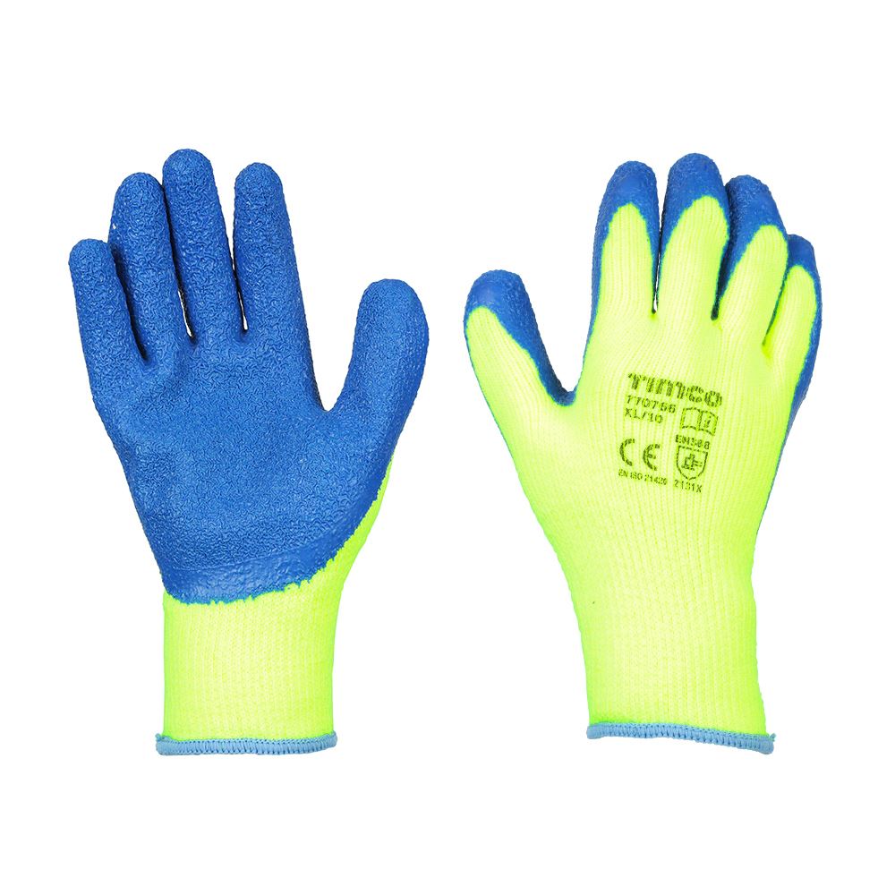 TIMCO Warm Grip Glove Latex Crinkle X Large Pack 1