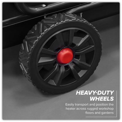 Sealey IR37 Space Warmer Infrared Kerosene/Diesel Heater with Wheels 136,500Btu/hr | 136,500Btu/hr(40kW), 230V ~ 50Hz, Overheat Protection