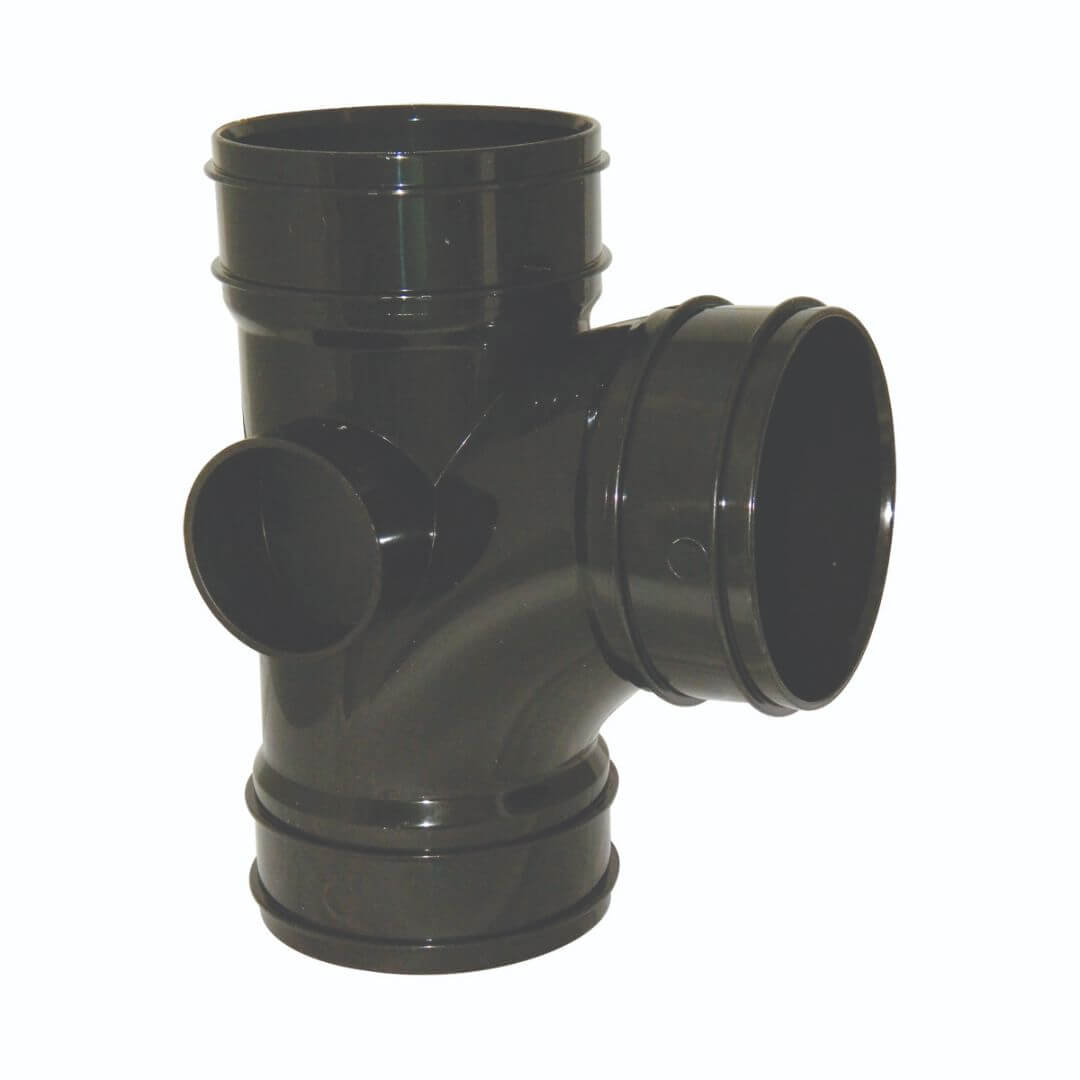 FLOPLAST SOLV SOIL 110 92.5D BRNCH(3XSOCKET);BK