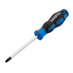 Draper NO.2 X 100MM CROSS S/DRIVER 48932 Soft Grip Cross Slot Screwdrivers