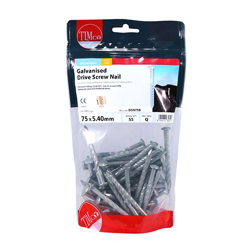 TIMCO Drive Screw - Galvanised 75 x 5.40 Pack 1