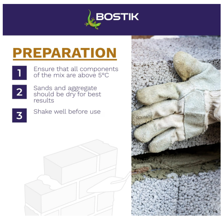 Bostik Mortar Plasticiser 5L Liquid Cement Admixture for Bricklaying Blockwork Rendering Improves Workability Durability Frost Resistance