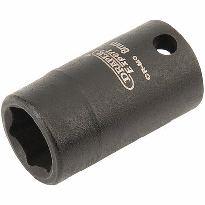 Draper 8MM IMPACT SOCKET 1/4DR 05012 1/4" Sq. Dr. Draper Expert HI-TORQÂ® Metric Impact Sockets