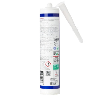 12 x CT1 Clear TRIBRID Multi-Purpose Sealant & Adhesive 290ml Flexible Odourless