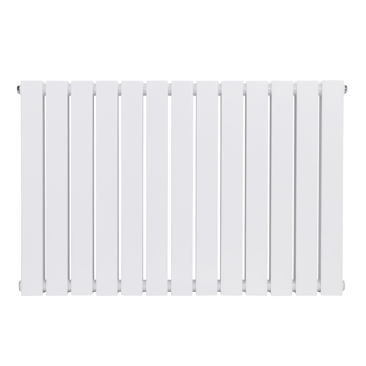 Baridi DH351 Horizontal Radiator Contemporary Double Flat Panel Design 600 x 910mm - White | Steel | Horizontal flat panel design delivers a BTU