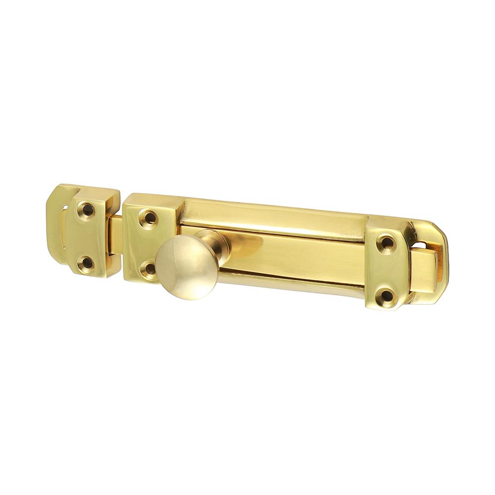 TIMCO Flat Section Bolt Pol. Brass 135 x 30mm Pack 1