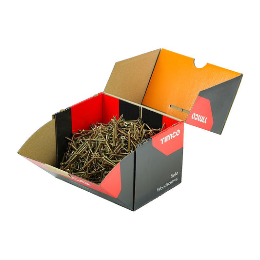 TIMCO Solo Woodscrew CSK - ZYP (IND) 4.0 x 50 Gold Pack 1000