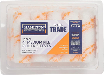For The Trade 4" Medium Pile Sleeves - 10 Pack | Decorating Tools, Paint Brushes, Rollers & Accessories