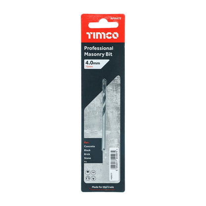 TIMCO Professional Masonry Bit 4.0 x 75 Pack 1
