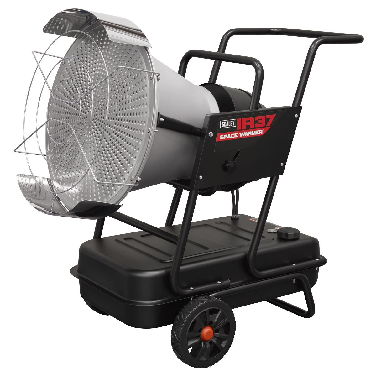 Sealey IR37 Space Warmer Infrared Kerosene/Diesel Heater with Wheels 136,500Btu/hr | 136,500Btu/hr(40kW), 230V ~ 50Hz, Overheat Protection