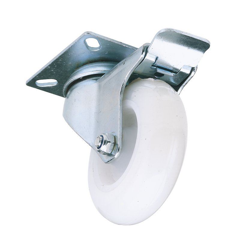 Draper NYLON CAST.PLATE/BK.-100M DIA 65504 Nylon Wheeled Swivel Plate Castors with Brake