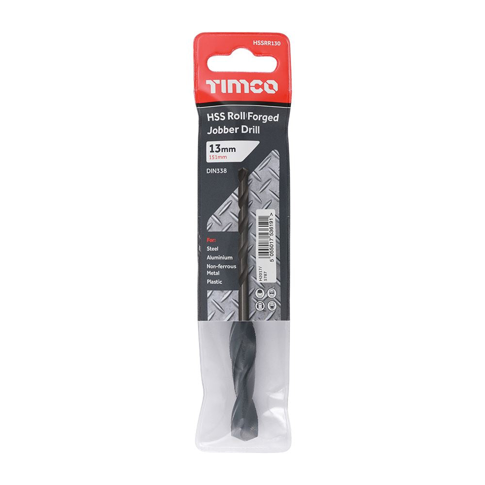 TIMCO HSS-R Jobber Drill Bit 13.0mm Pack 5