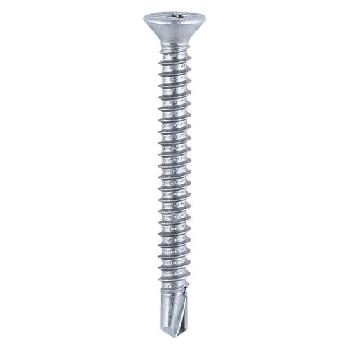TIMCO S/Drill PVC Screw RIB CSK -BZP 3.9 x 16 Pack 1000