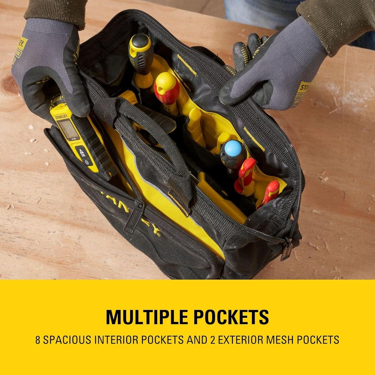 STANLEY 1-93-330 Tool Bag 30cm 12in Heavy Duty Zip Storage Carry Case