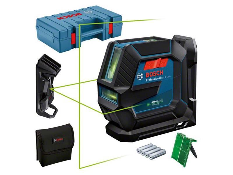 BSH GLL 2-15 G Professional Line Laser + Universal Mount & Clamp