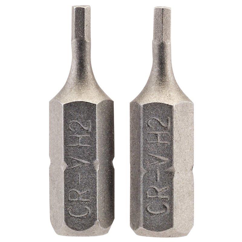 Draper 2PC 25MM 2.0MM HEX S/D BIT 63945 1/4" hex. Hexagonal E Shank Insert Bits