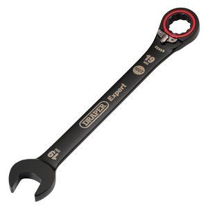 Draper 19MM REVERS. RATCHET SPANNER 03909 HI-TORQÂ® Metric Reversible Ratchet Combination Spanners, Black