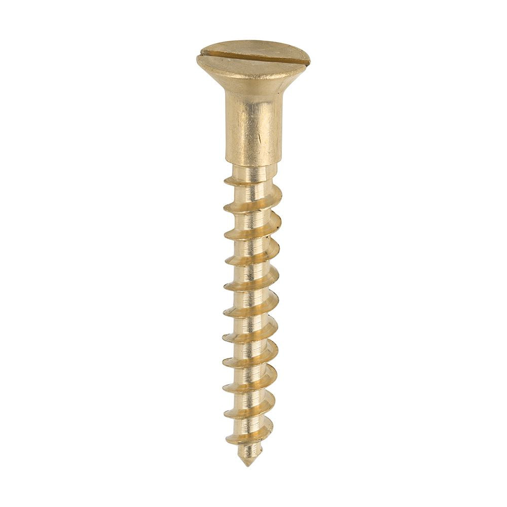 TIMCO Brass Timber Screw SLOT CSK 10 x 1 1/2 Pack 200
