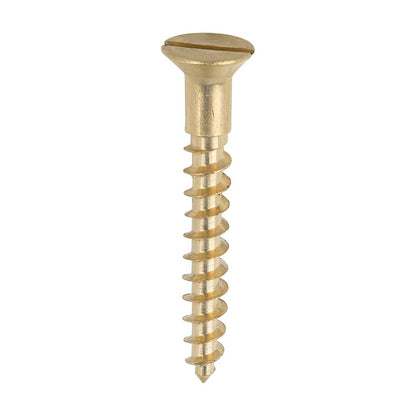 TIMCO Brass Timber Screw SLOT CSK 10 x 1 1/2 Pack 200